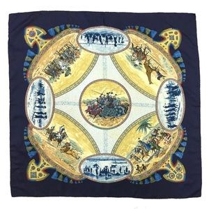 HERMES CAVALIERS PEULS Carre
90 Multicolor Silk 100% Scarf /
HE2550